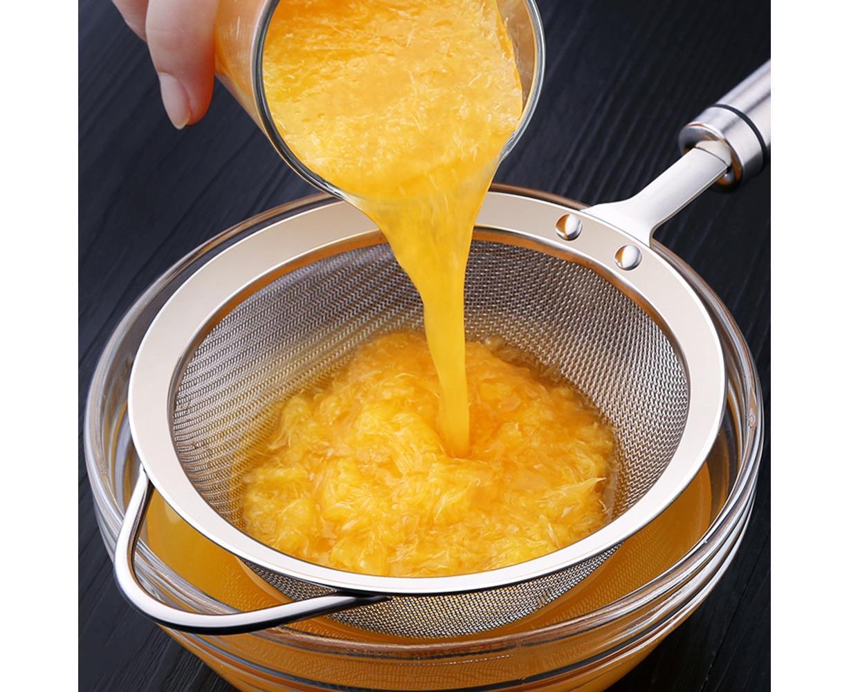 Stainless Steel Colander Long Handle Juice Soybean Milk Soup Filter Skimmer Tool-Medium - Image 2