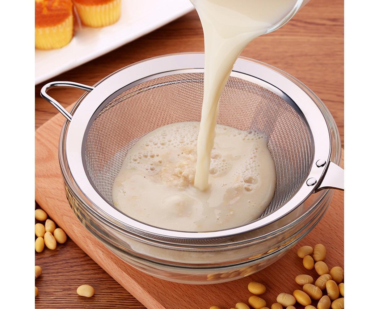 Stainless Steel Colander Long Handle Juice Soybean Milk Soup Filter Skimmer Tool-Medium - Image 3