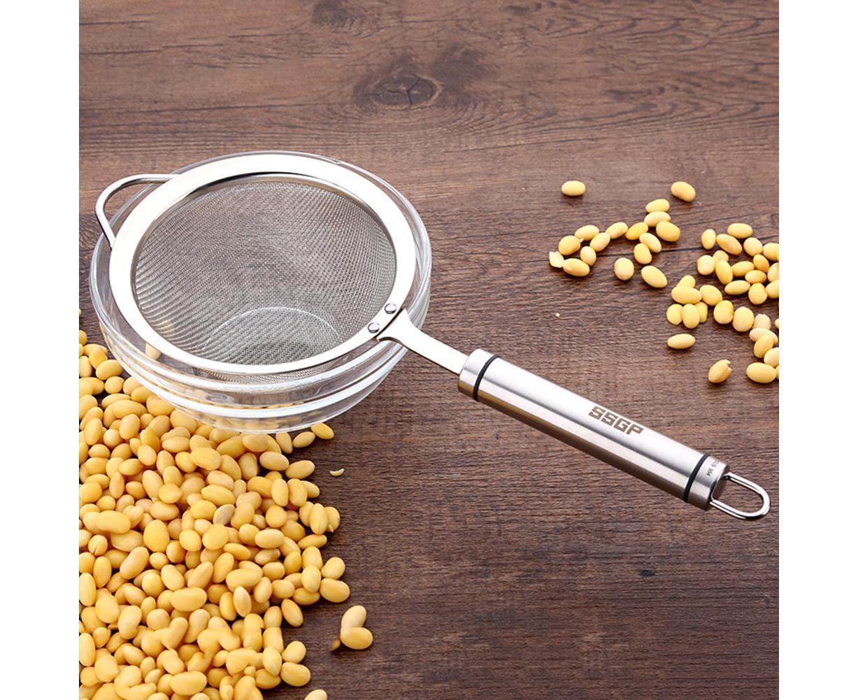 Stainless Steel Colander Long Handle Juice Soybean Milk Soup Filter Skimmer Tool-Medium - Image 6