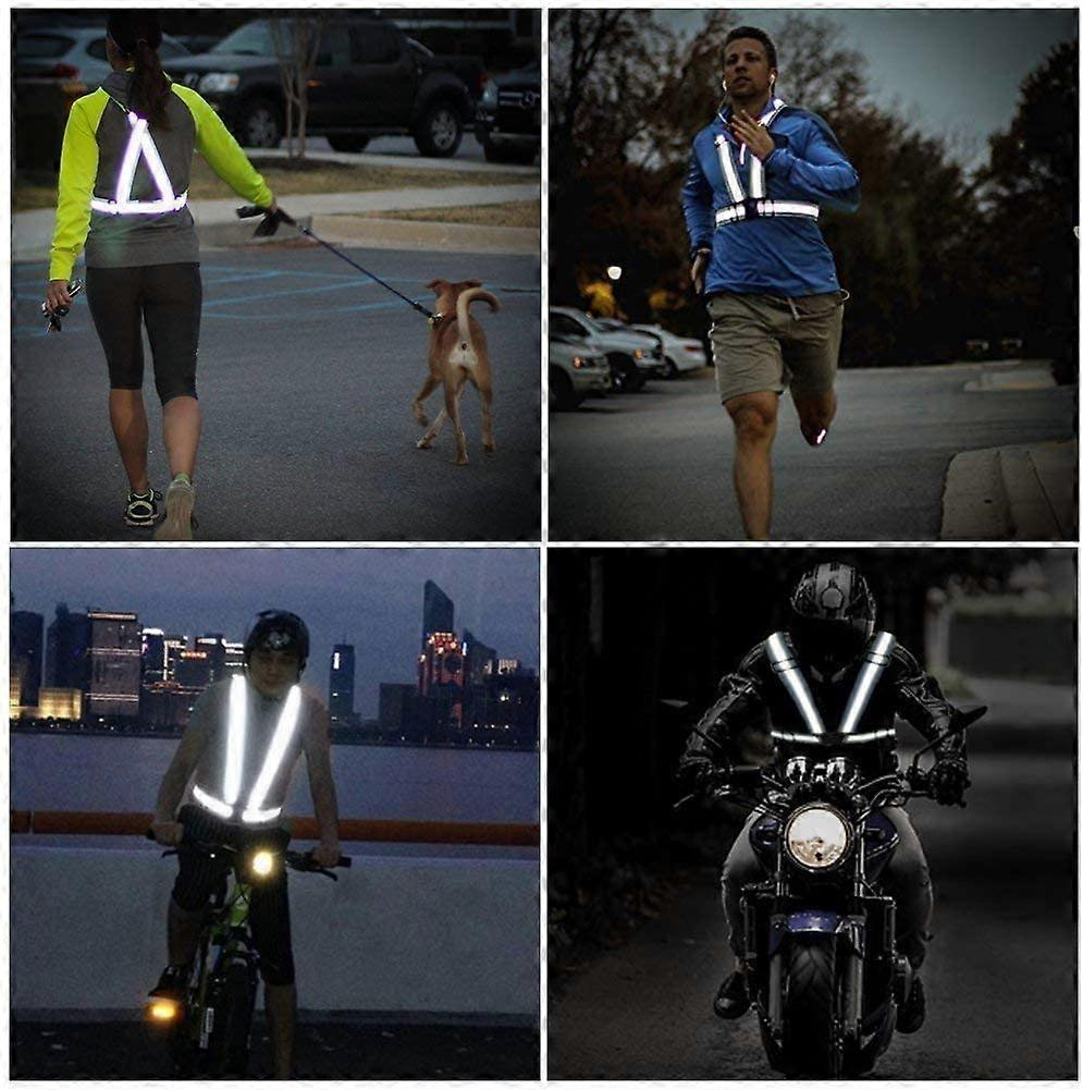 3 Pack Reflective Vest Running Gear, Adjustable High Visibility security Belts for Outdoor Use - Image 3