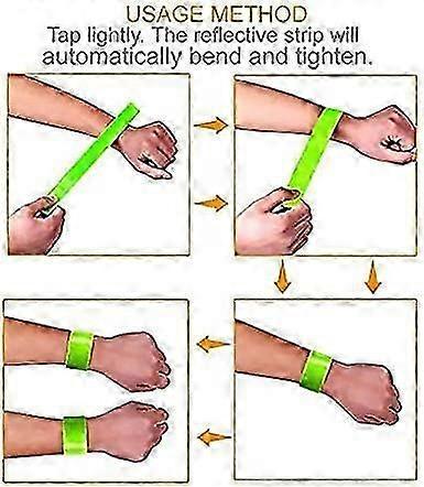 4pcs Reflective Tape Bands, 30cm Orange Wrist & Leg Straps for Night Running or Cycling - Image 3