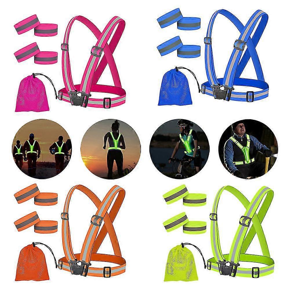 2 Set Reflective Vest for Night Running, Outdoor High Visibility security Vest Gear - Image 1