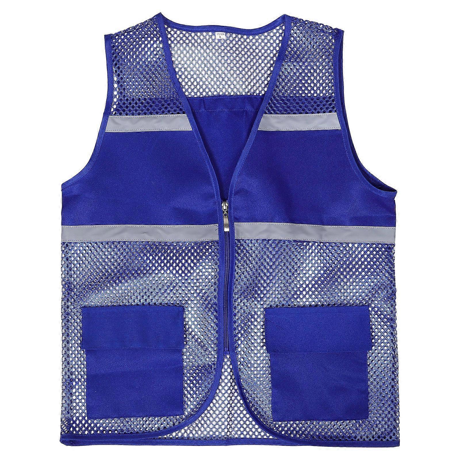 Reflective Mesh Vest, Breathable High Visibility Gear for Workers & Volunteers - Size L - Image 1