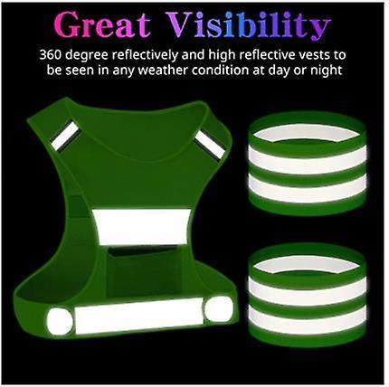 Reflective Running Vest Gear, Lightweight and Comfortable High Visibility security Vest - Image 2