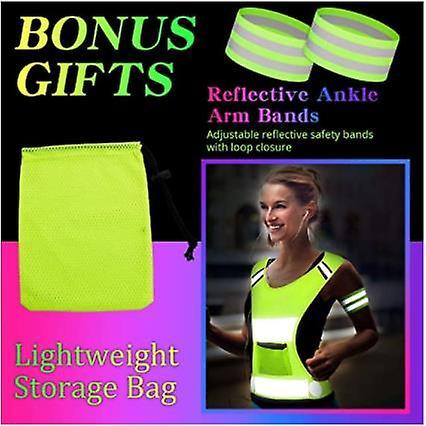 Reflective Running Vest Gear, Lightweight and Comfortable High Visibility security Vest - Image 4