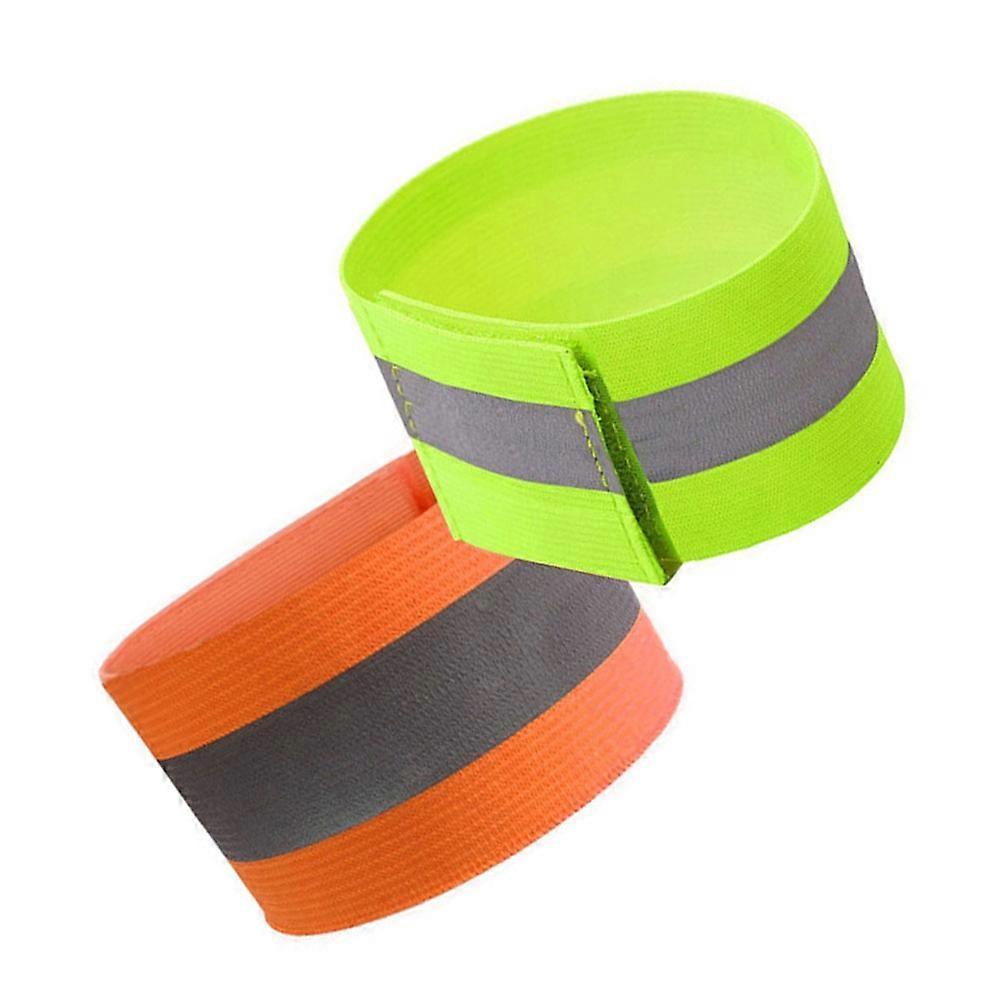 4pcs Reflective Armband Bands, Bike & Running security Gear, High Visibility Wrist Straps - Image 2