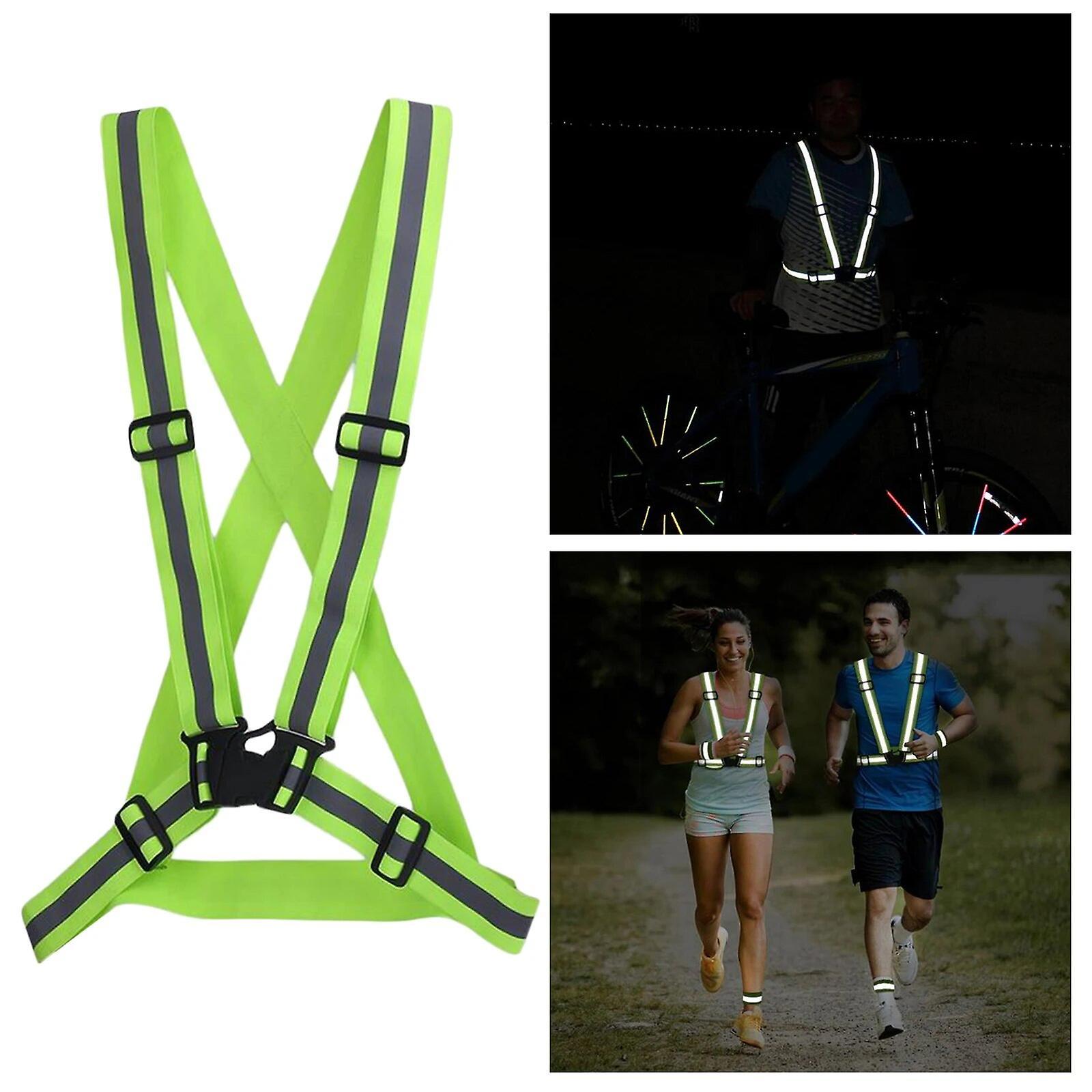 Adjustable Cycling Vest, Reflective Night Gear for Biking, Running & Outdoor Sports - Image 1