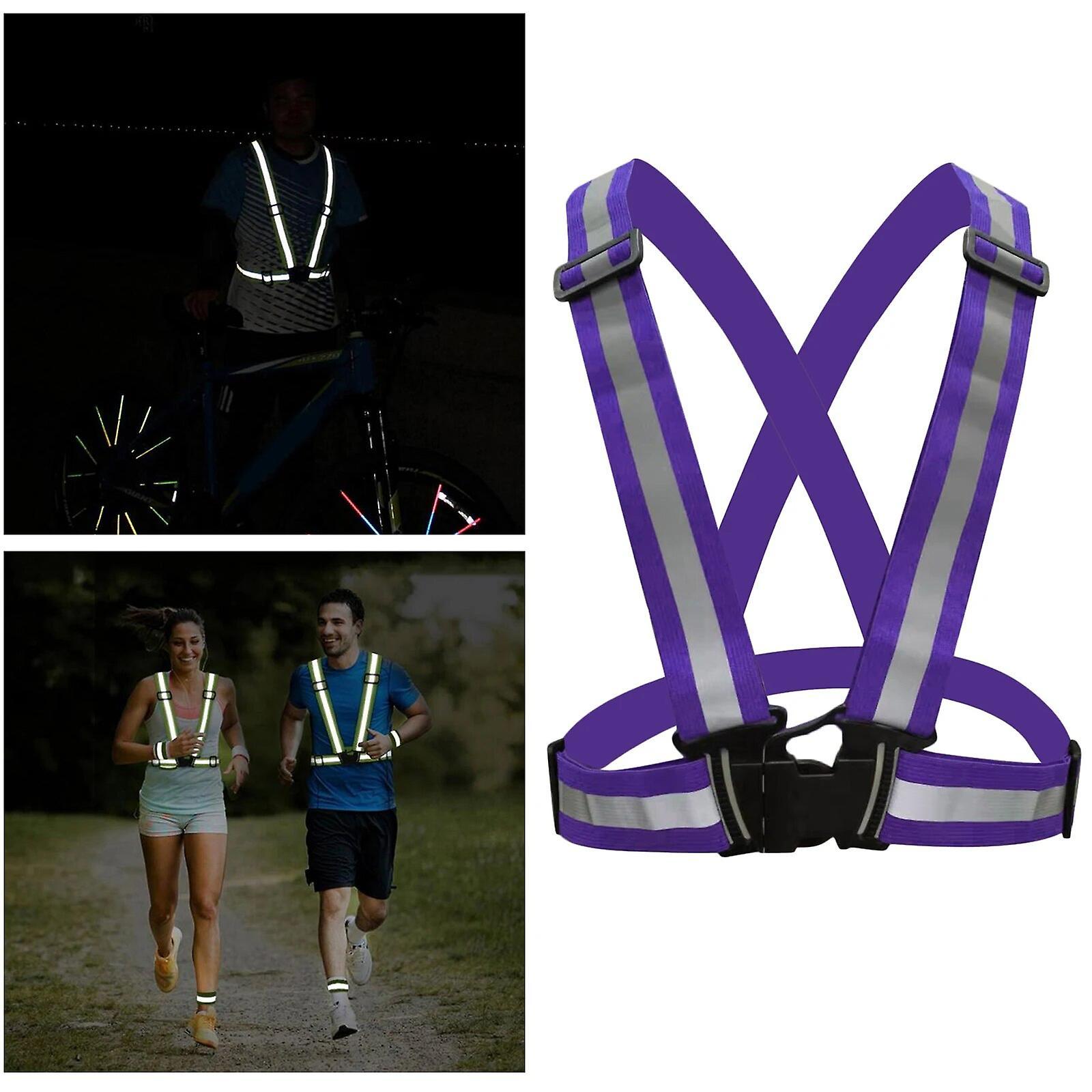 Adjustable Cycling Vest, Reflective Night Gear for Biking, Running & Outdoor Sports - Image 1