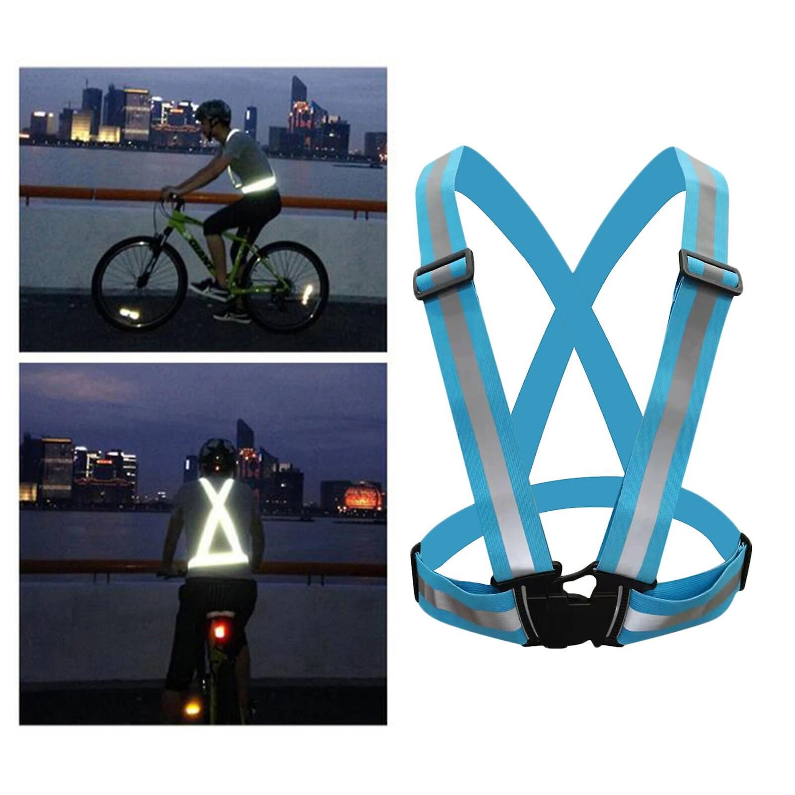 Adjustable Cycling Vest, Reflective Night Gear for Biking, Running & Outdoor Sports - Image 1