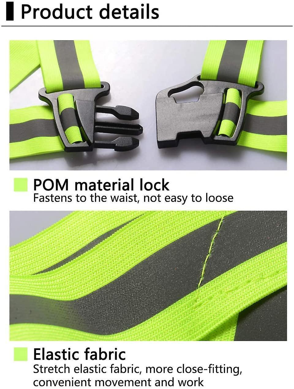 Reflective security Vest, Adjustable Reflector Gear Strap for Running and Cycling - Image 3