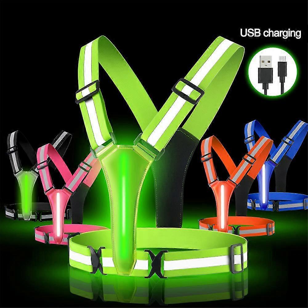 LED Reflective Vest, High Visibility Light Up security Gear for Night Running & Cycling - Image 4