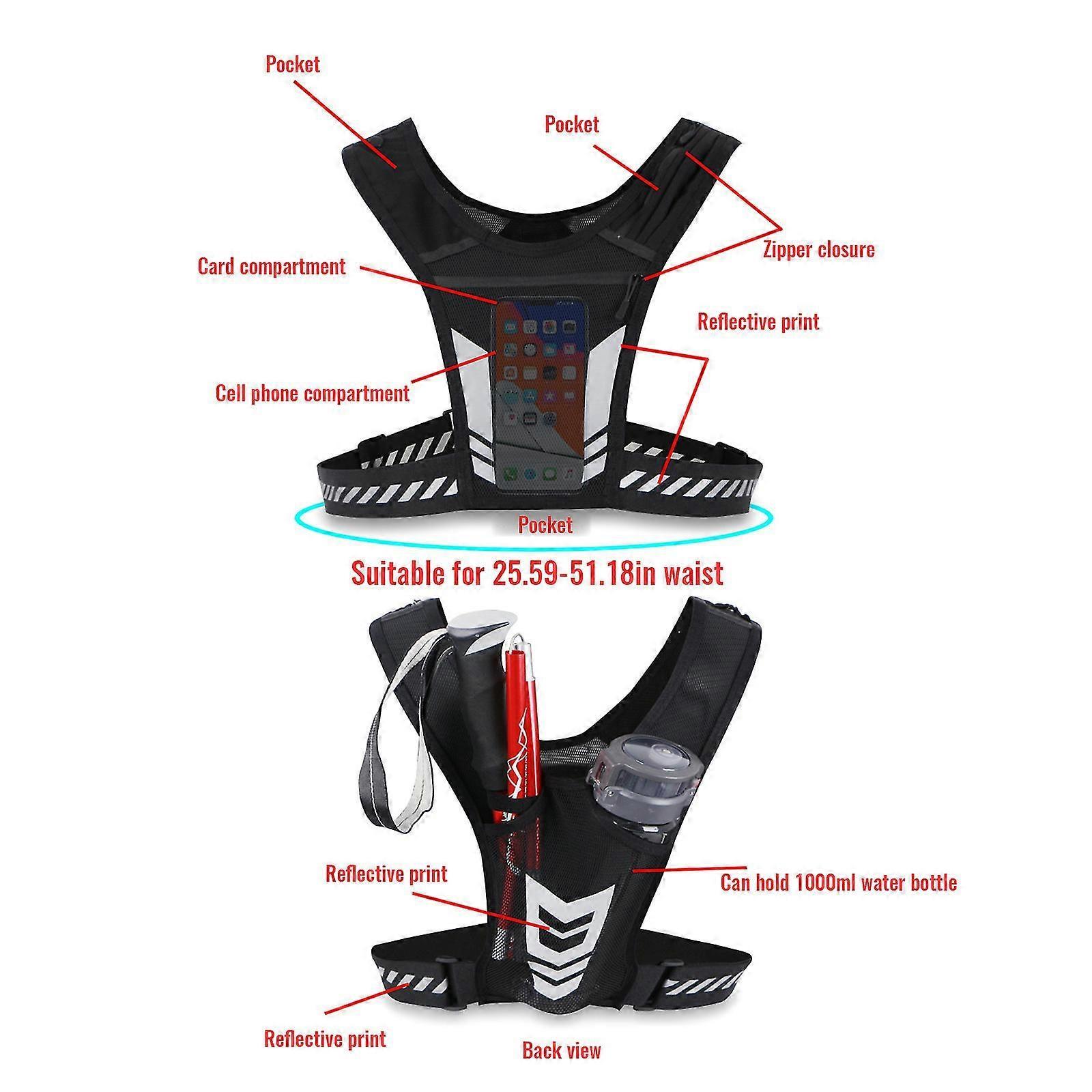 Reflective Running Vest for Men & Women, security Gear for Night Walking or Biking - Image 5