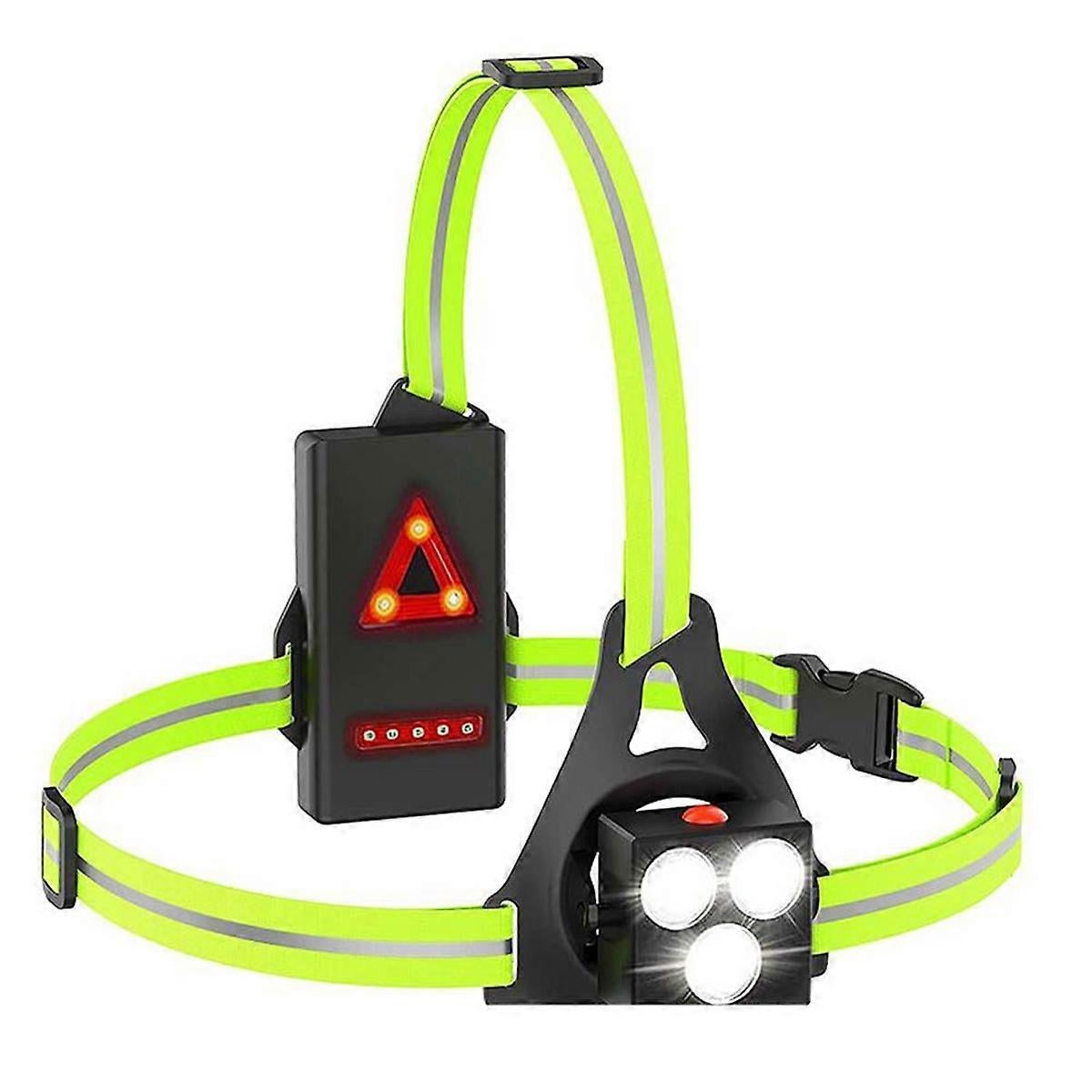 LED Chest Light with Reflective Vest, Night Running Gear with Rechargeable Battery - Image 1