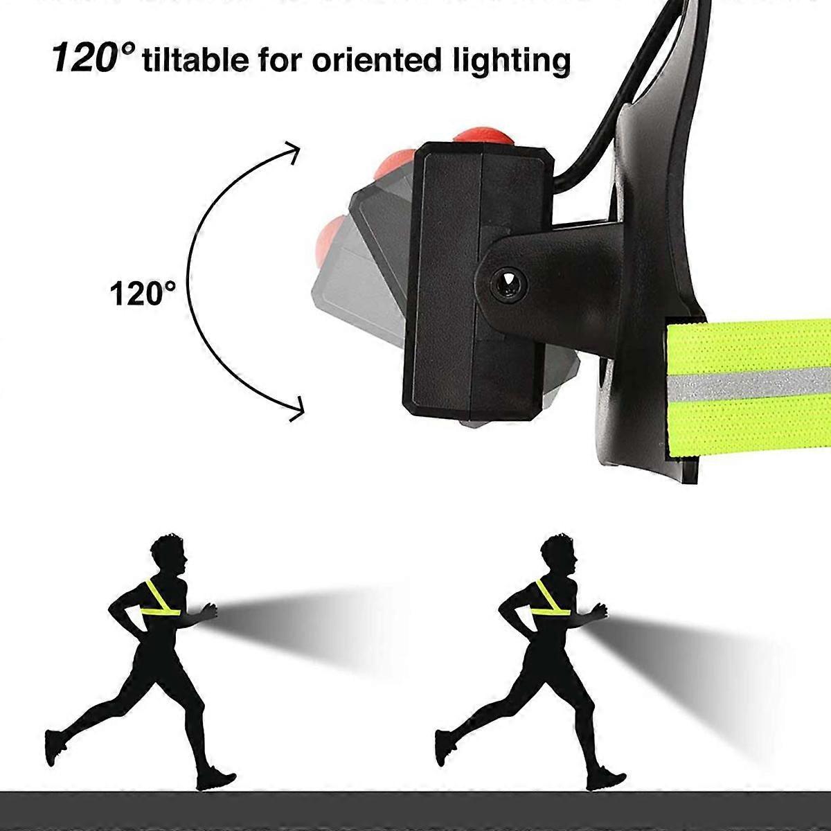 LED Chest Light with Reflective Vest, Night Running Gear with Rechargeable Battery - Image 2