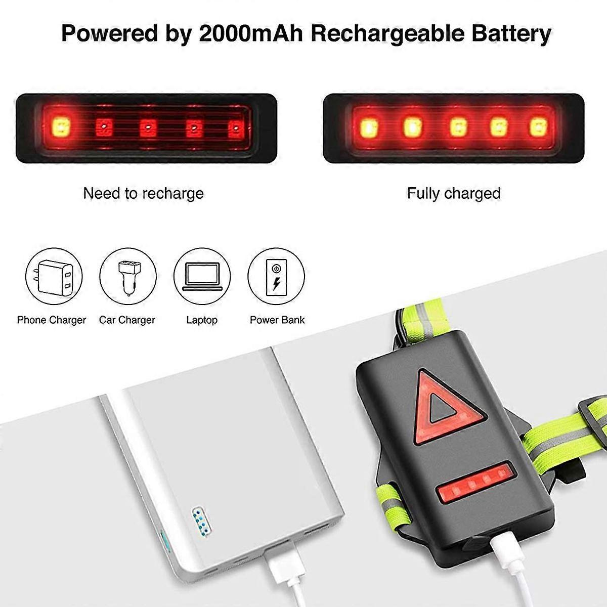 LED Chest Light with Reflective Vest, Night Running Gear with Rechargeable Battery - Image 5