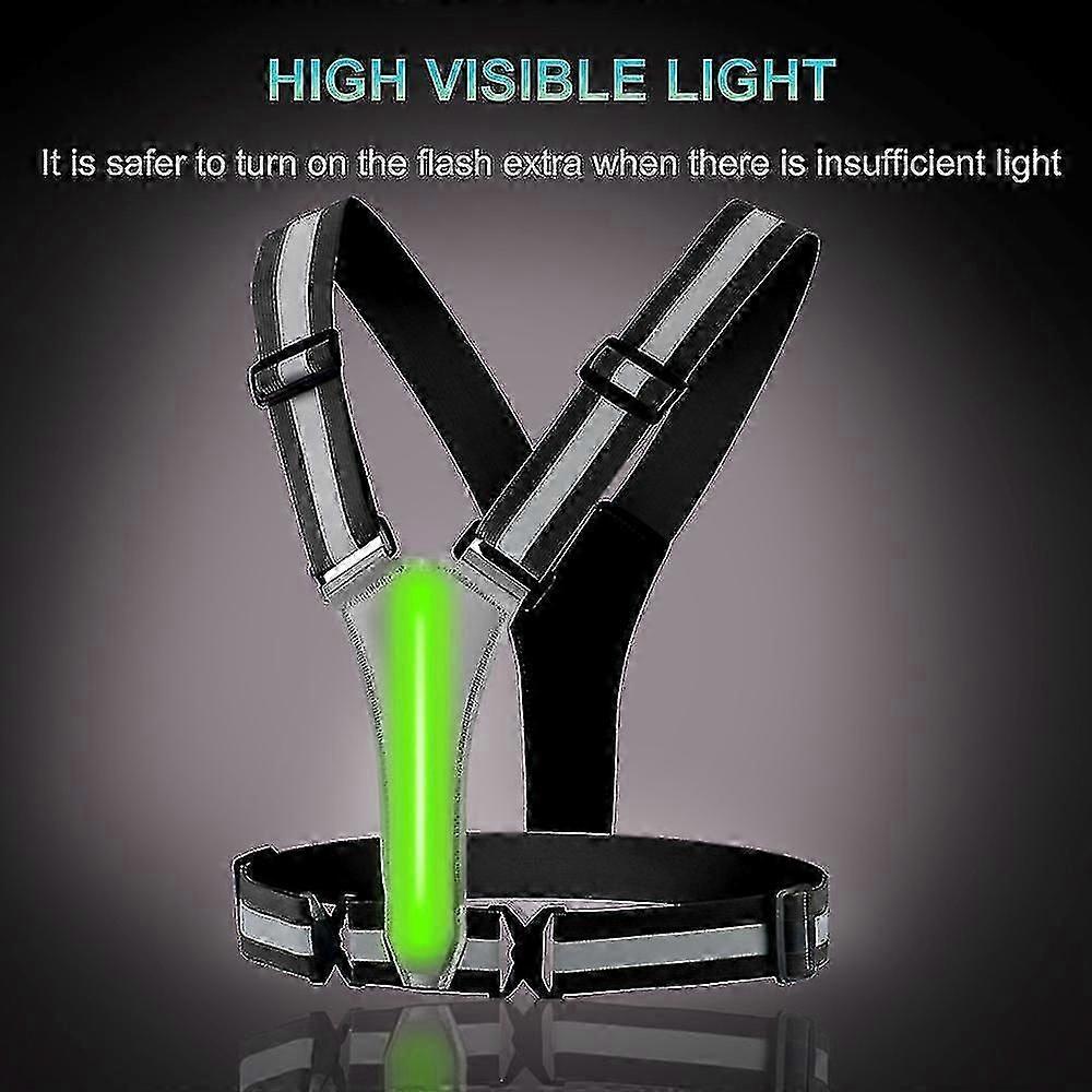 Light Up Reflective Running Vest, Night security Gear for Jogging & Walking - Image 3