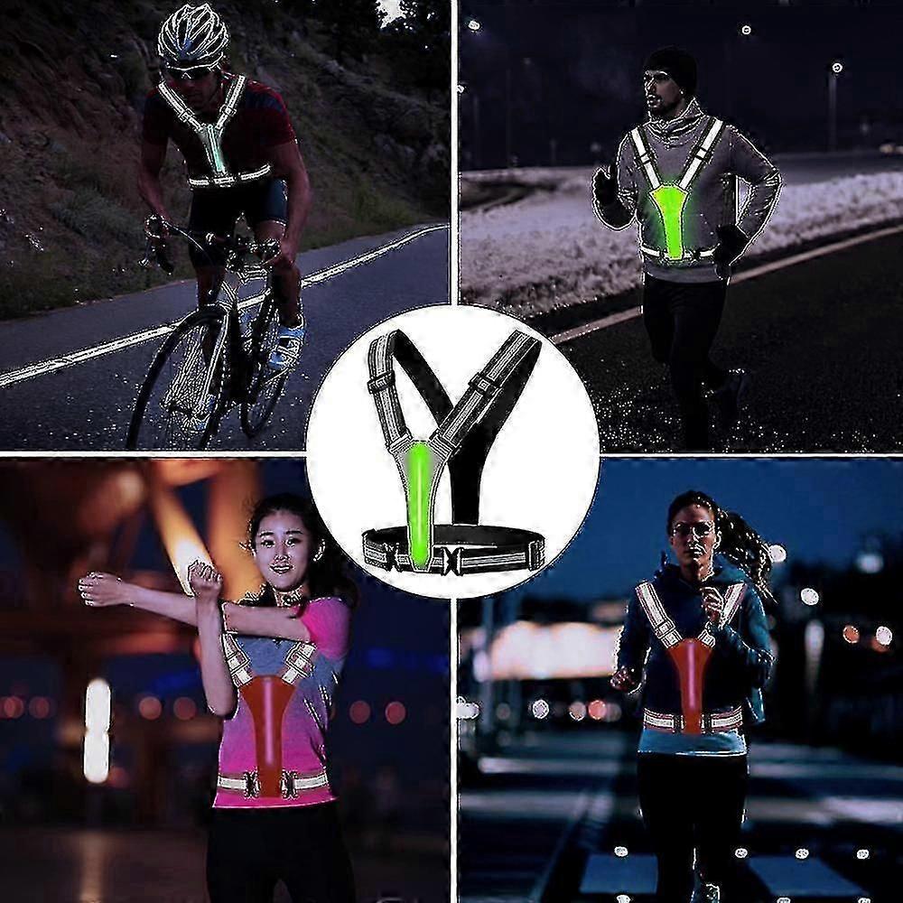 Light Up Reflective Running Vest, Night security Gear for Jogging & Walking - Image 5