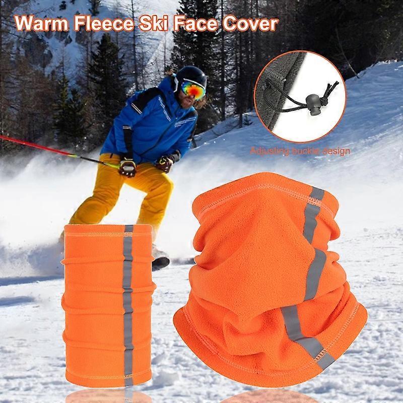 Reflective Neck Gaiter, Cold-Proof Breathable Neck Gear with Strip for Cycling - Image 3