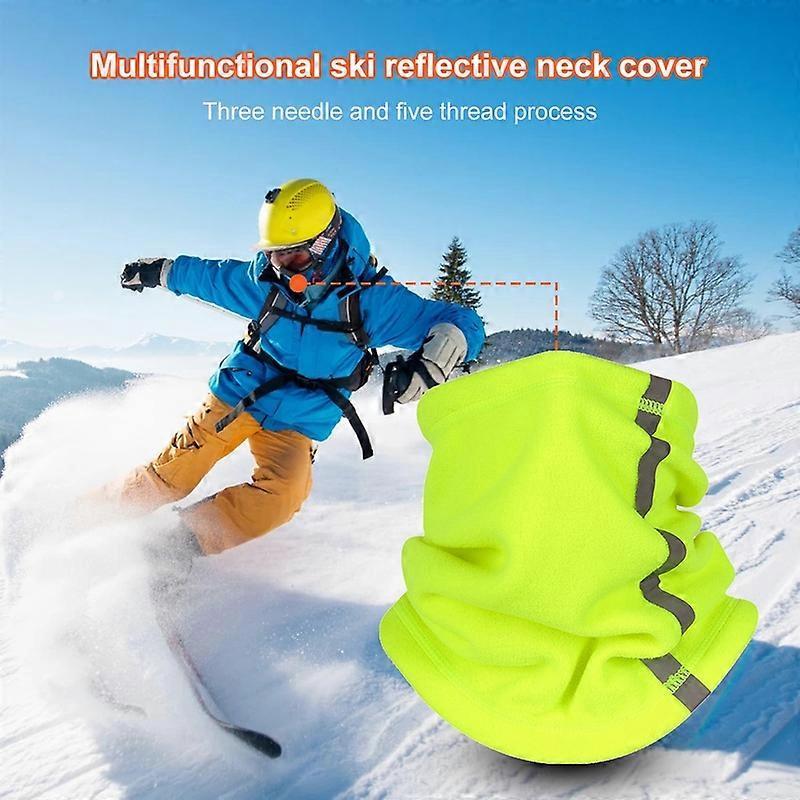 Reflective Neck Gaiter, Cold-Proof Breathable Neck Gear with Strip for Cycling - Image 4