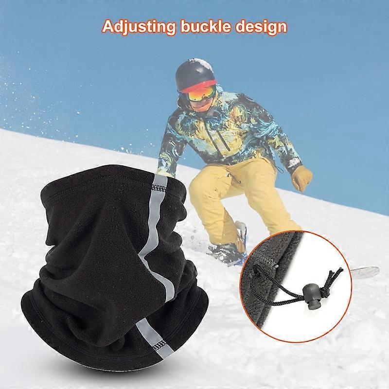 Reflective Neck Gaiter, Cold-Proof Breathable Neck Gear with Strip for Cycling - Image 5