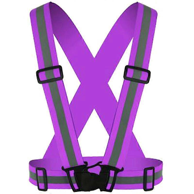 Hi-Vis Work security Vest, Adjustable Reflective Strap Waistcoat for Visibility - Image 1