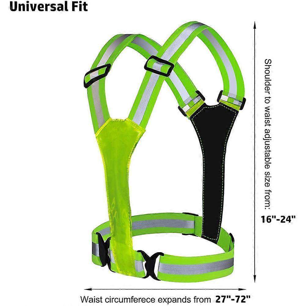 USB Rechargeable LED Vest, Reflective Running Gear for Night Jogging & Cycling - Image 4