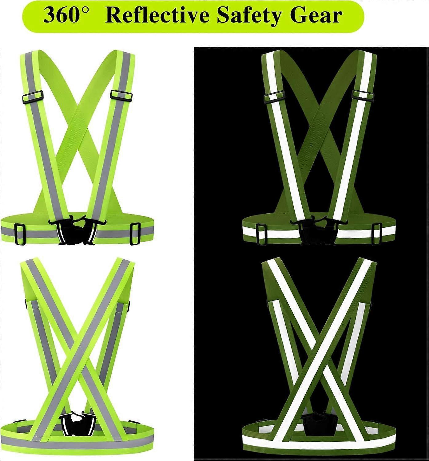 10 Pack Reflective Vests, Adjustable High Visibility security Gear for Men, Women & Babies - Image 2