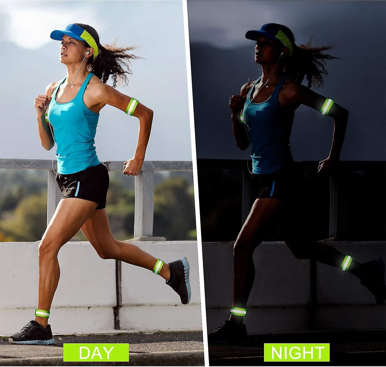 8 Pcs Reflective Bands, High Visibility Wrist & Ankle Straps for Walking or Running - Image 4
