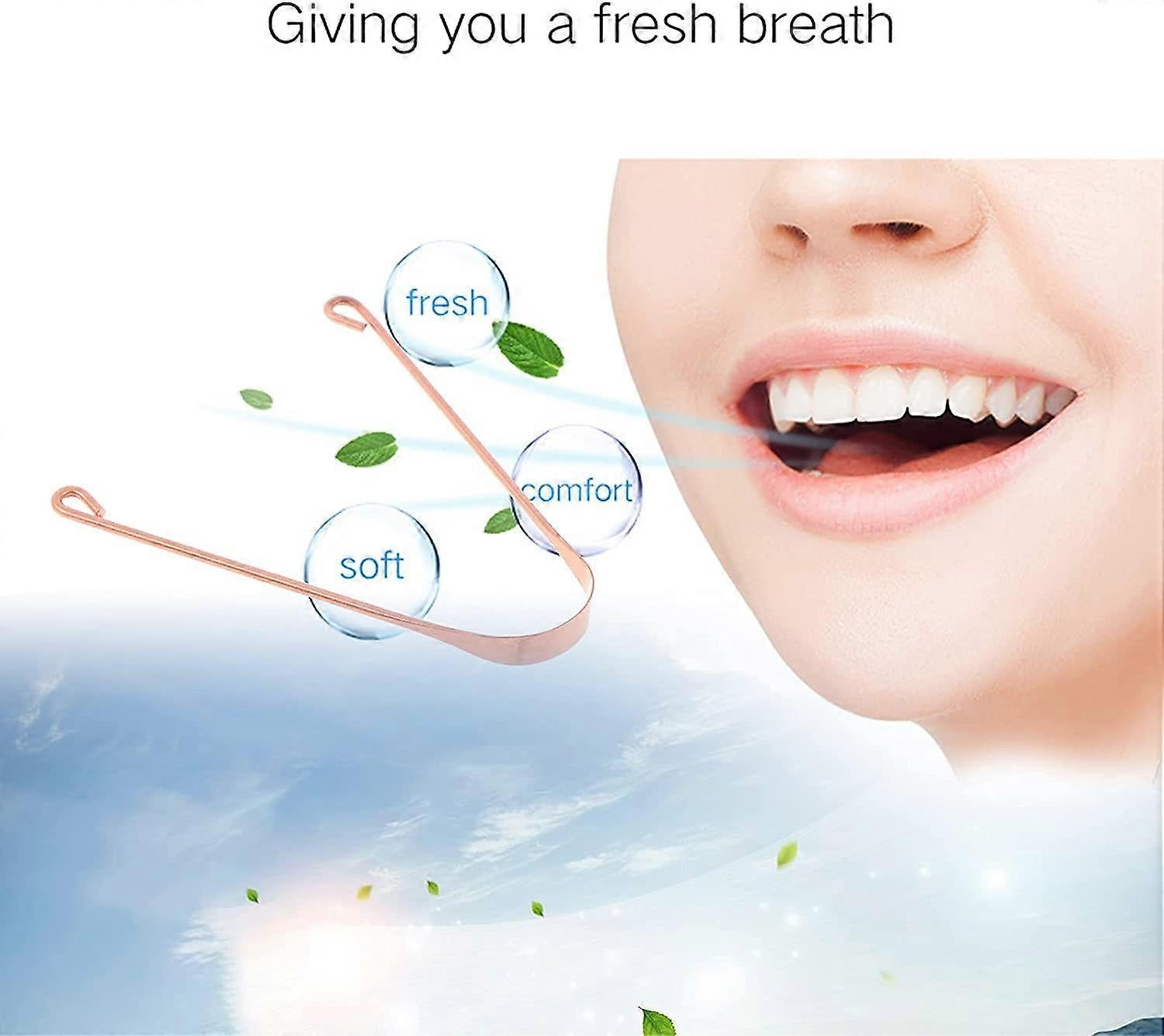 Pure Copper Tongue Scraper, Metal Tongue Cleaner for Fresh Breath & Oral Hygiene - Image 4