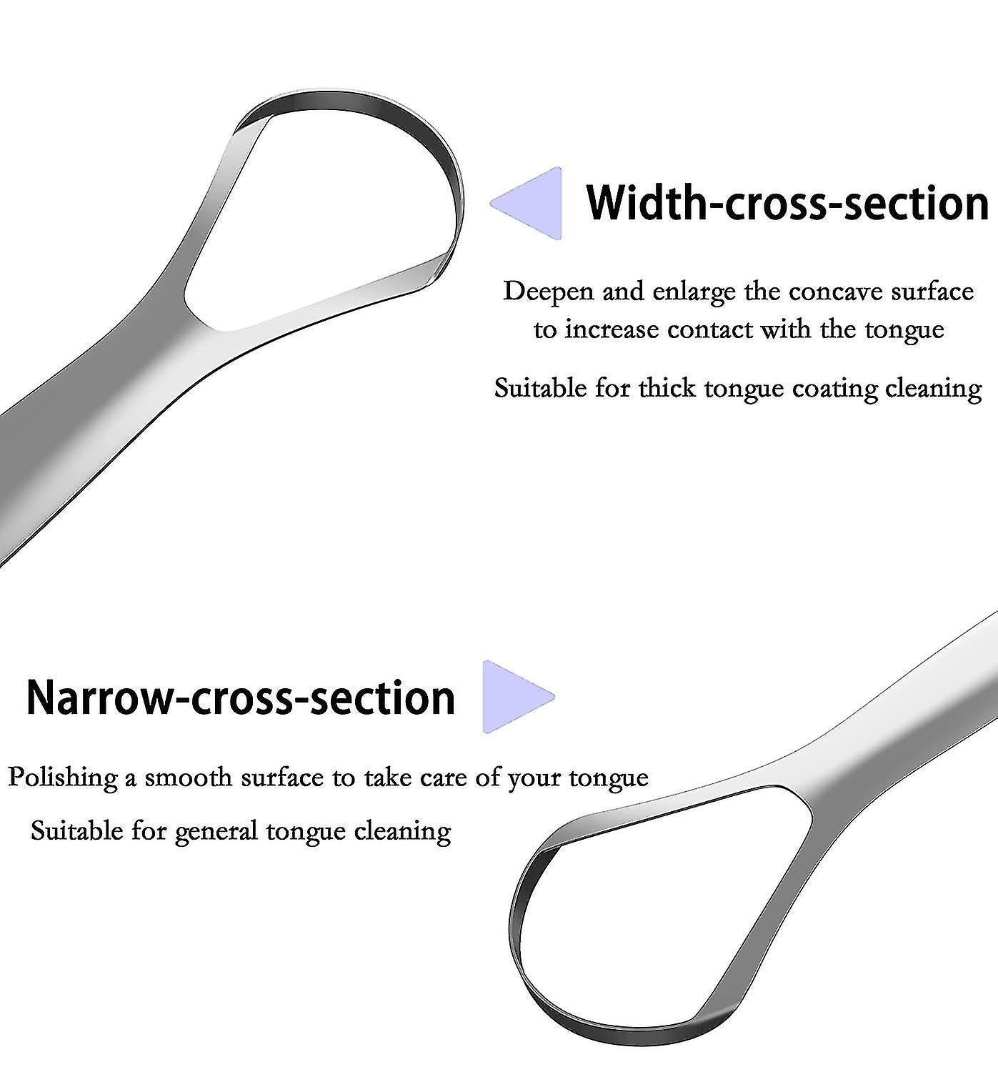 3 Pack Tongue Scrapers with Case, Stainless Steel Tongue Cleaner for Adults & Babies - Image 4