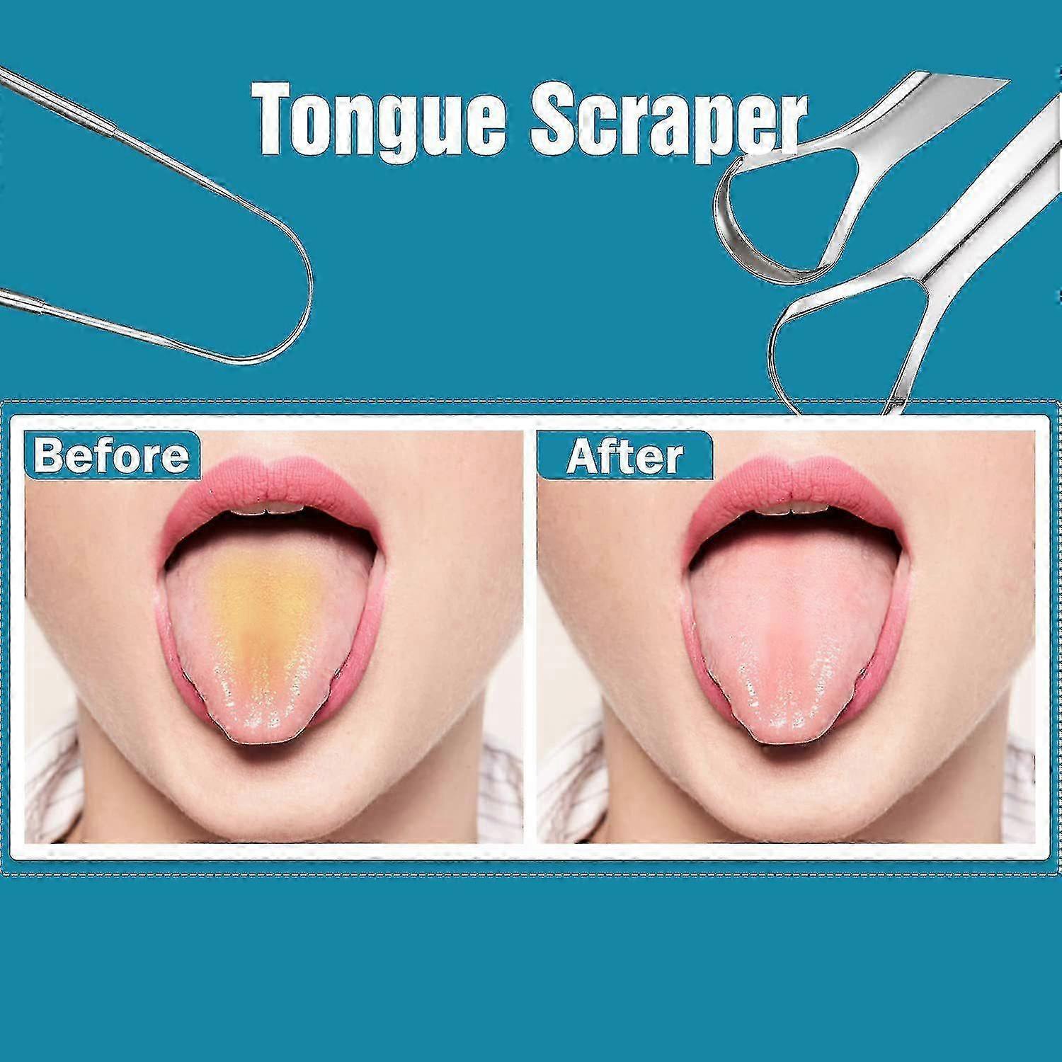 3 Pack Stainless Steel Tongue Scrapers, Portable Metal Tongue Cleaner for Oral Care - Image 5