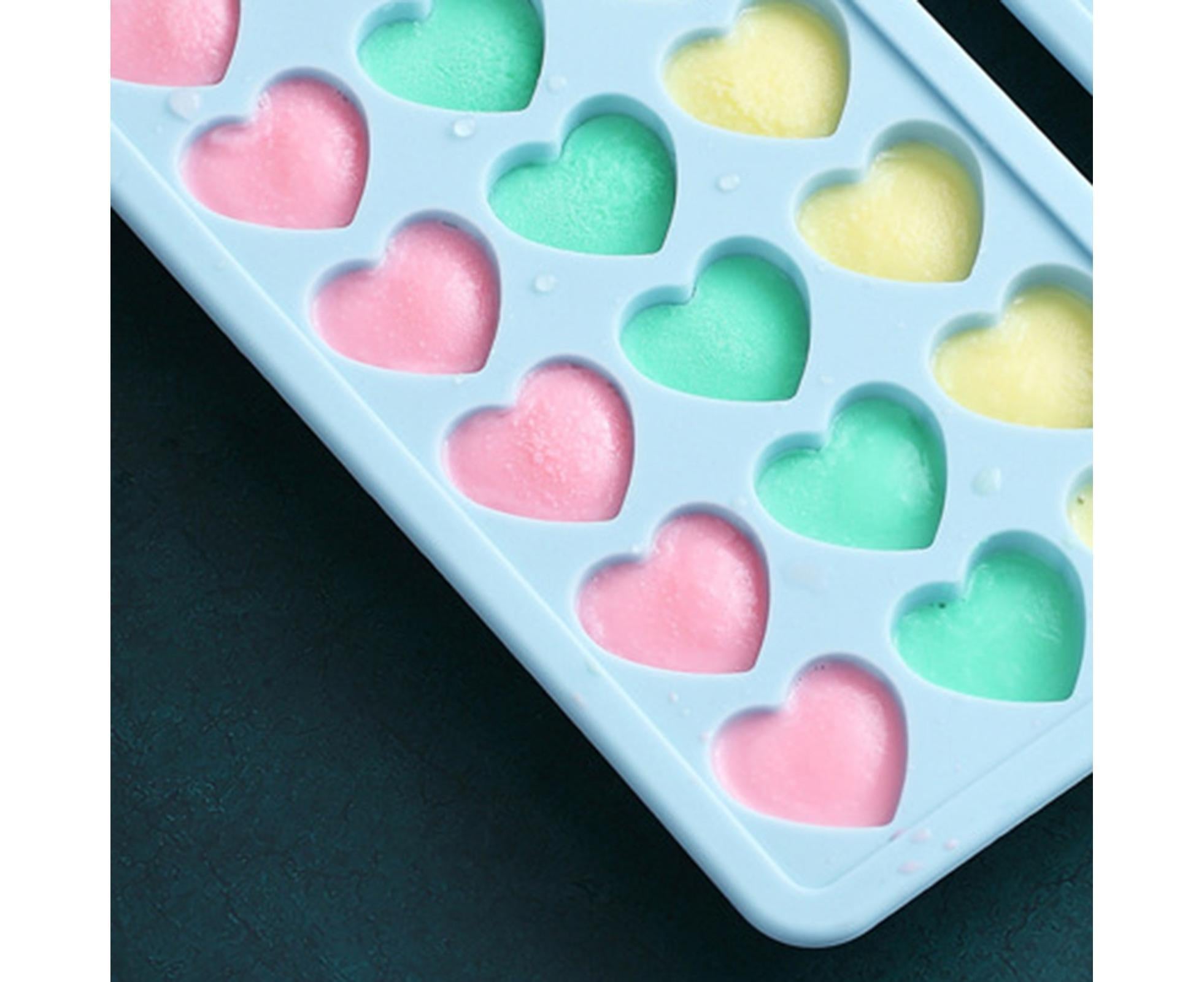 Ice Mold Portable Easy Clean Silicone Anti-slip Heart-shaped 21 Grids Ice Cube Mould for Home-Blue - Image 5