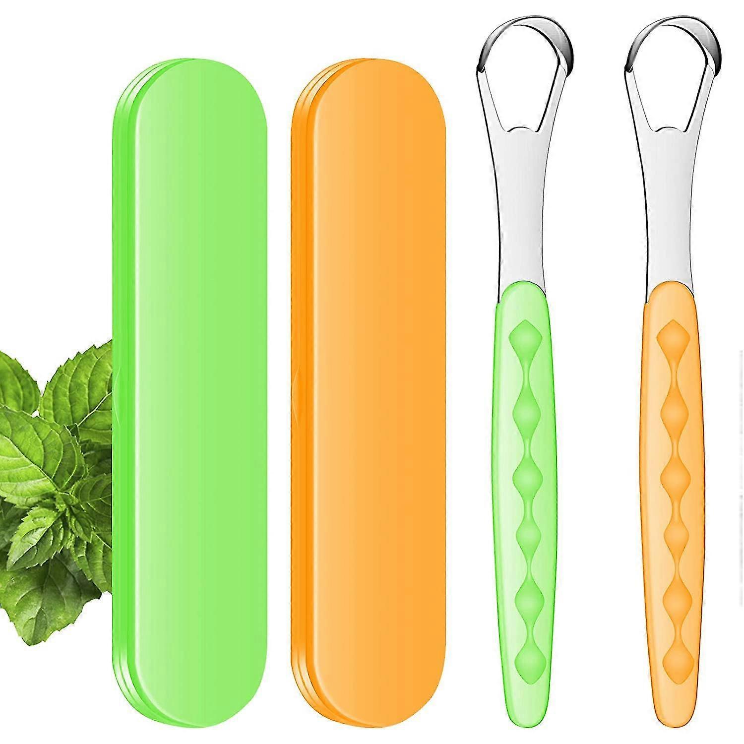 Tongue Scraper Cleaner, Stainless Steel Tongue Cleaner for Adults & Babies - Image 1