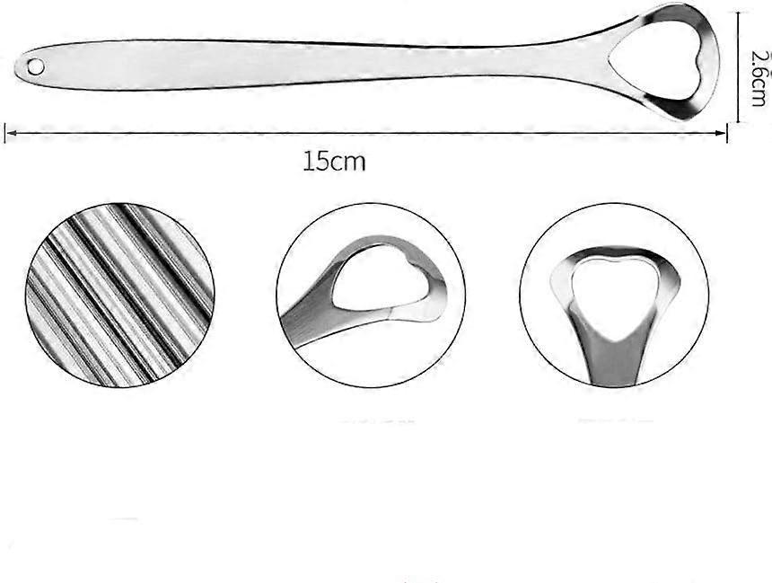 3PCS Practical Stainless Tongue Scrapers, Metal Tongue Cleaner for Oral Hygiene - Image 2