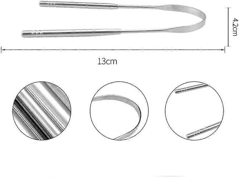 3PCS Practical Stainless Tongue Scrapers, Metal Tongue Cleaner for Oral Hygiene - Image 4