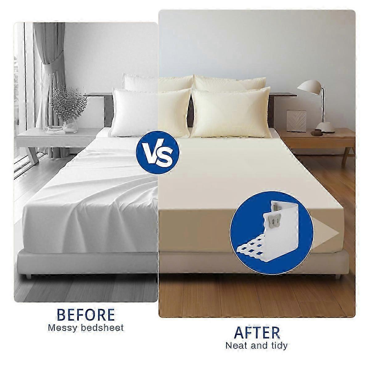 Bed Sheet Holder Clips for Thin Sheets, White, Secure Fit Fasteners - Image 5