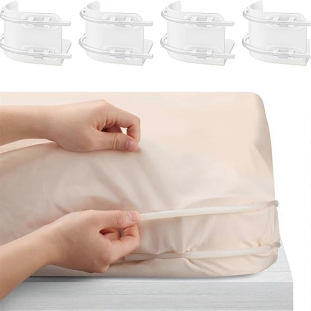 4PCS Bed Sheet Holders with Fitted Lock Straps for Enhanced Grip - Image 2