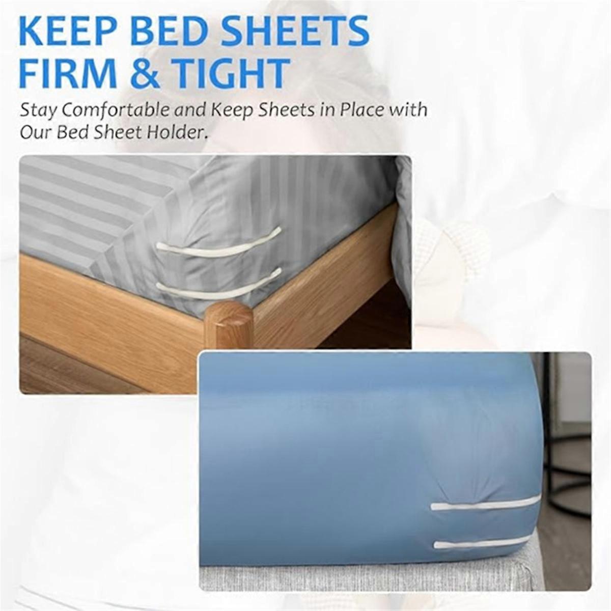 4PCS Bed Sheet Holders with Fitted Lock Straps for Enhanced Grip - Image 5