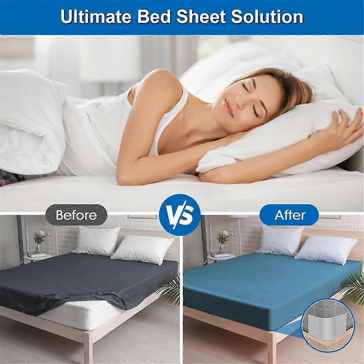 4PCS Fitted Bed Sheet Holder Straps and Fastener Clips - Image 4