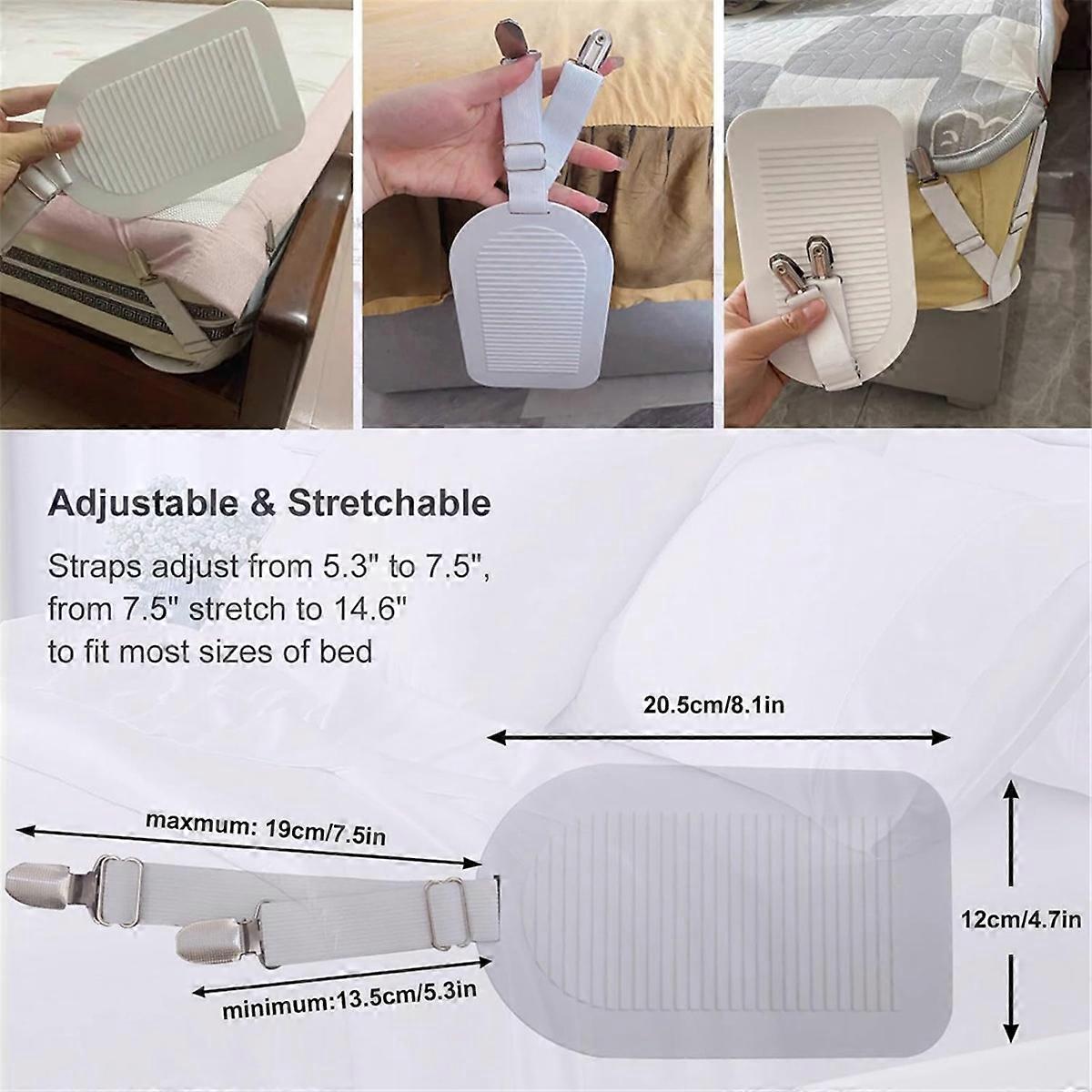 4PCS Adjustable Bed Sheet Holder Clips for Fitted Sheets - Image 3