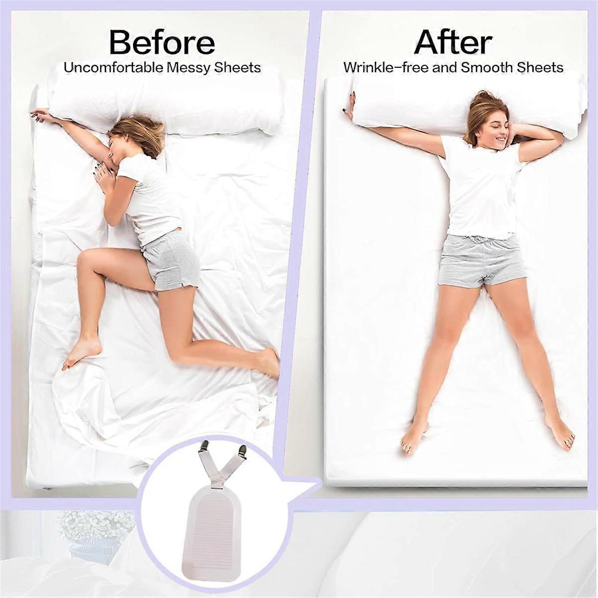 4PCS Adjustable Bed Sheet Holder Clips for Fitted Sheets - Image 5