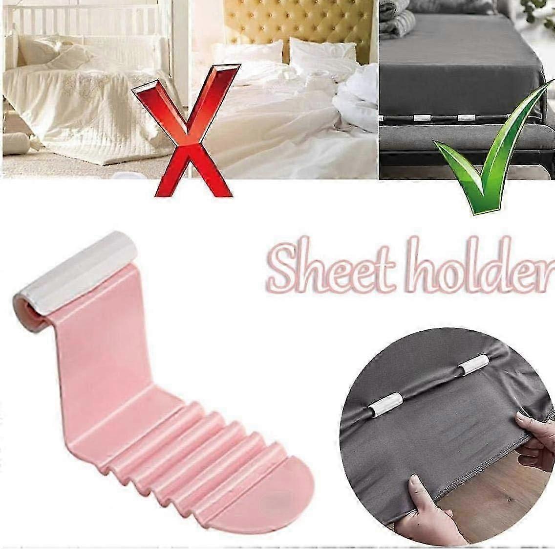 6PCS Plastic Bed Sheet Clips, Pink Grippers to Keep Sheets Neat - Image 4