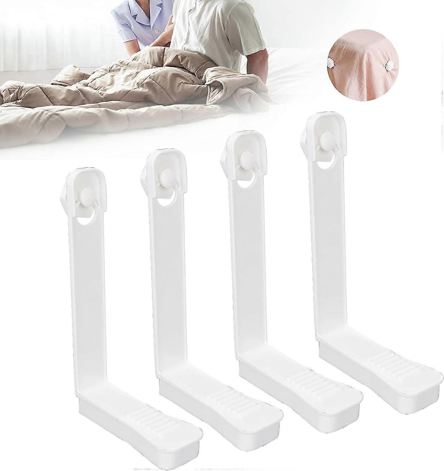 Adjustable Bed Sheet Holder Straps, Elastic Clips for Mattress & Sheets - Image 1
