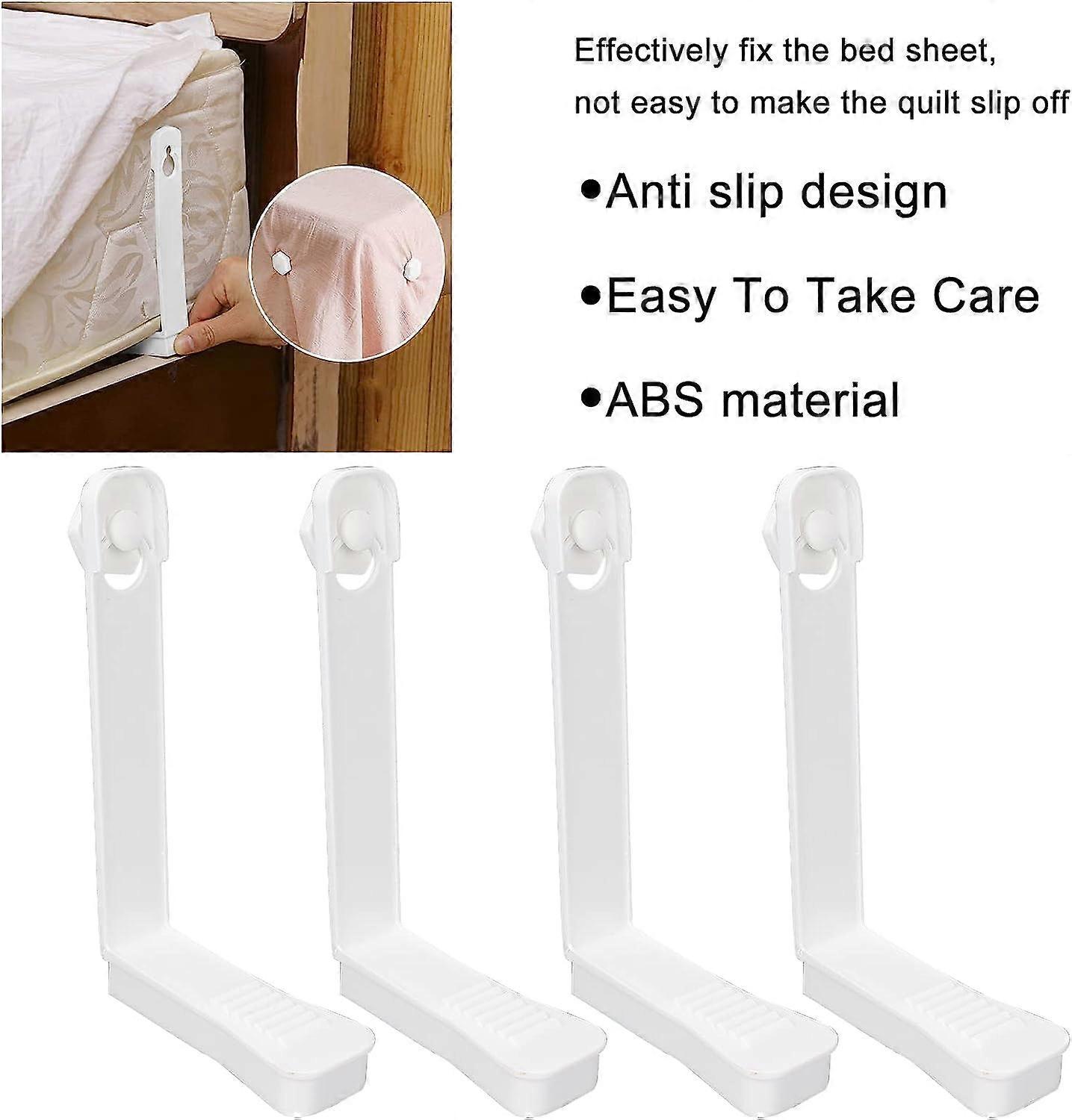 Adjustable Bed Sheet Holder Straps, Elastic Clips for Mattress & Sheets - Image 4