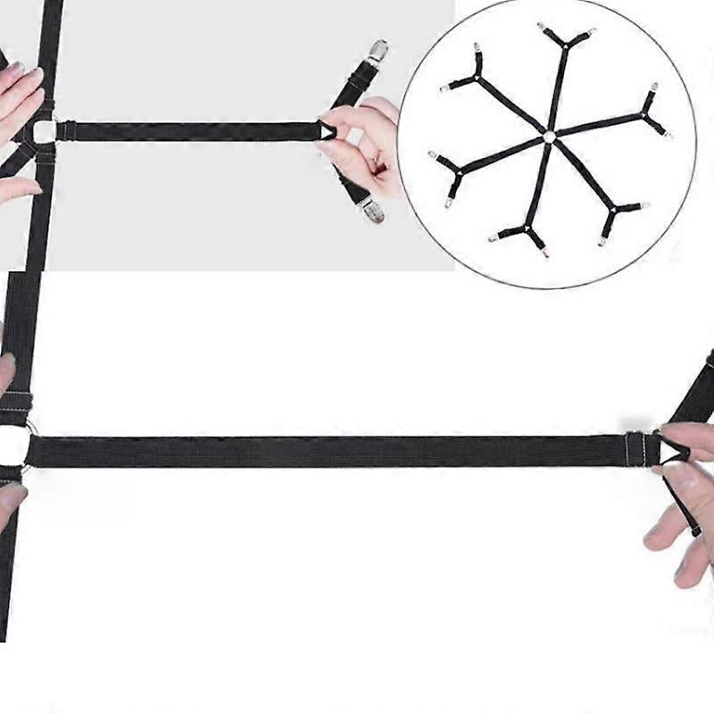 6-Head Elastic Bed Sheet Holder Clips, Adjustable Strong Grippers - Image 3