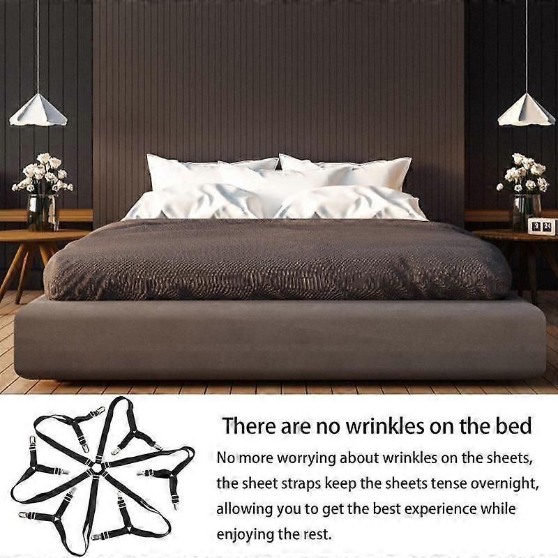 6-Head Elastic Bed Sheet Holder Clips, Adjustable Strong Grippers - Image 5