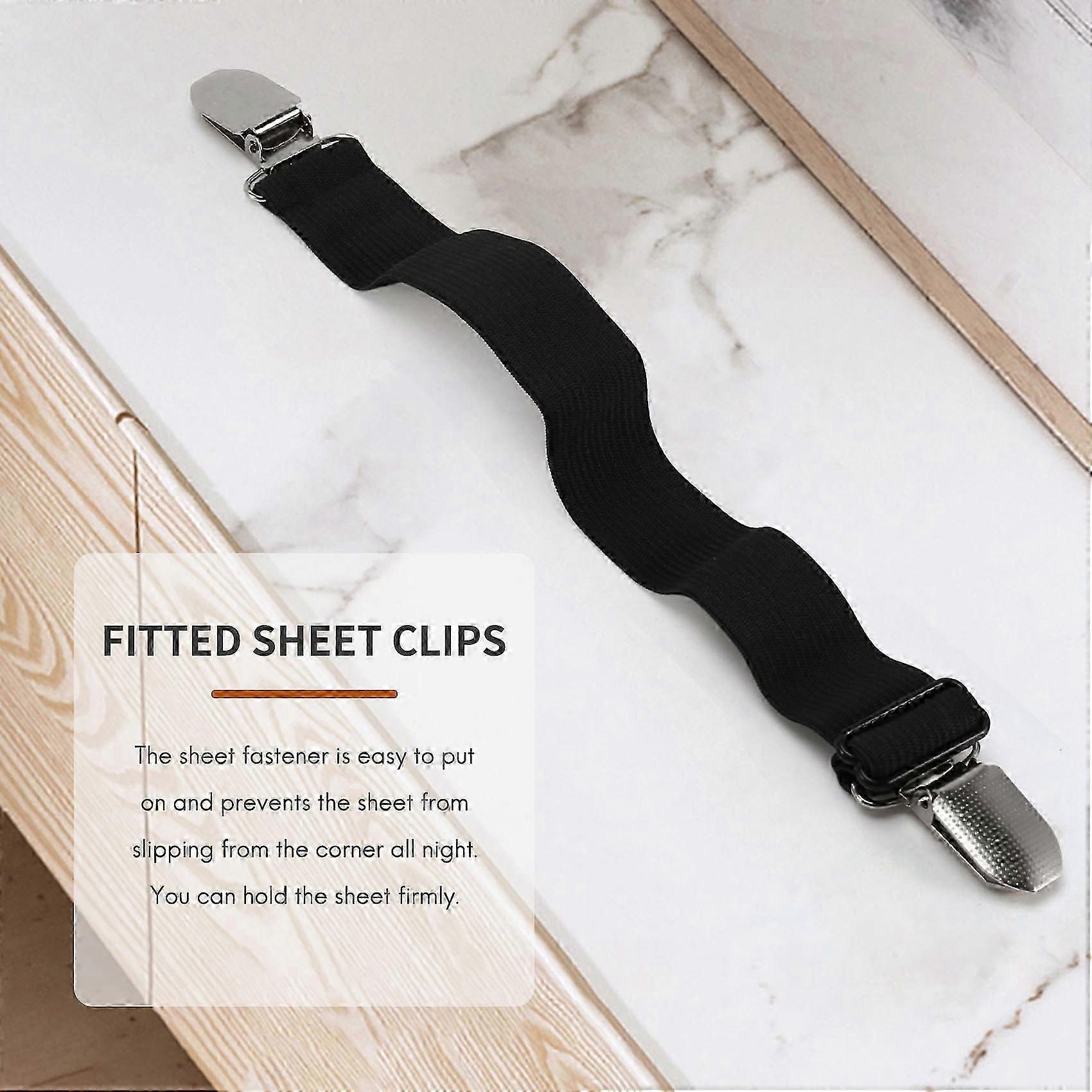 4PCS Adjustable Bed Sheet Straps, Elastic Corner Clips for Mattress - Image 2