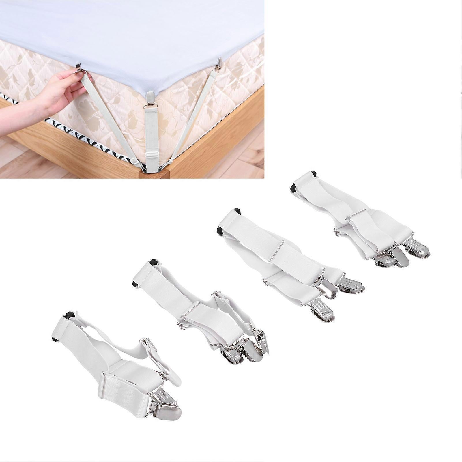 4PCS Bed Sheet Holder Straps, Elastic Fasteners for Mattress & Blankets - Image 3
