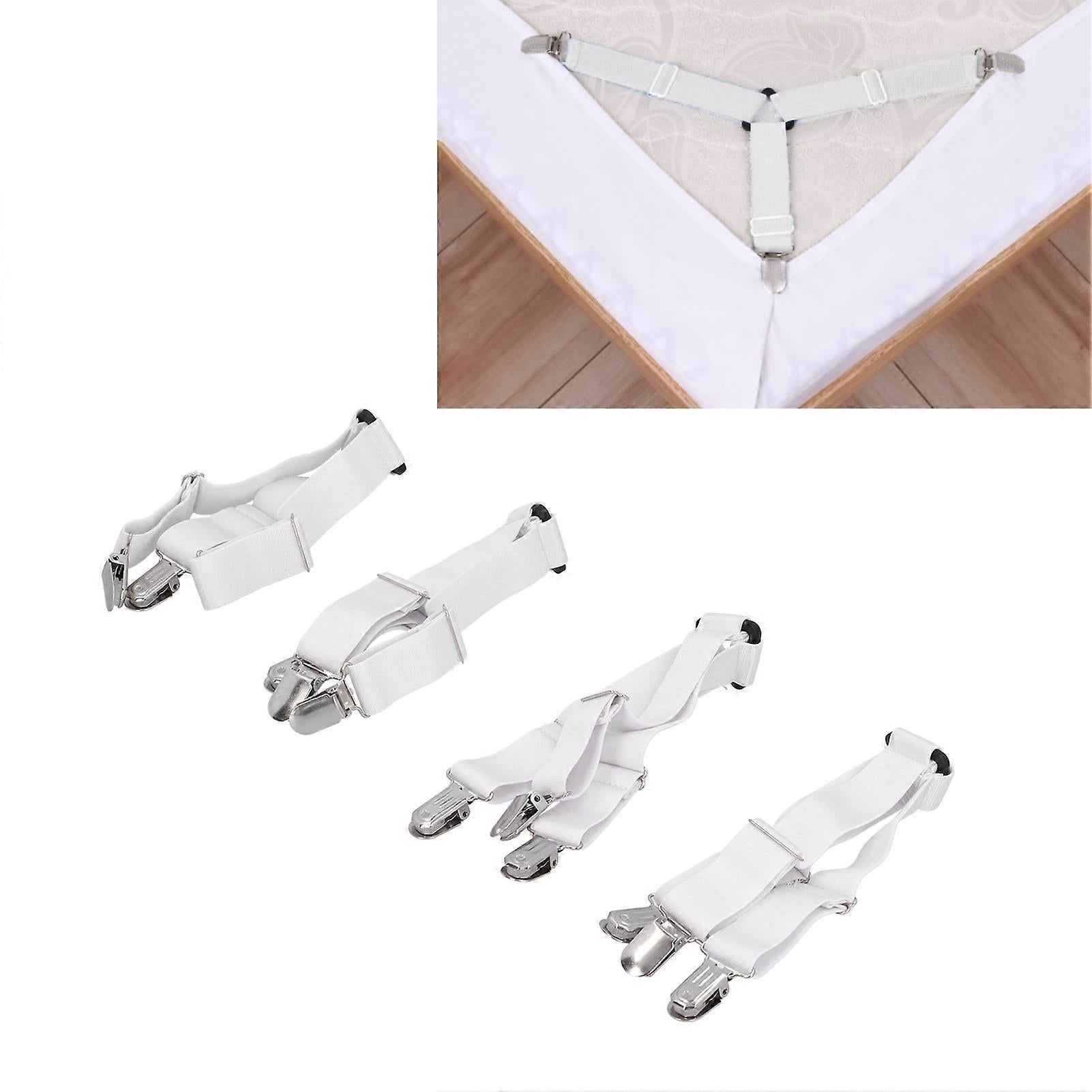 4PCS Bed Sheet Holder Straps, Elastic Fasteners for Mattress & Blankets - Image 4