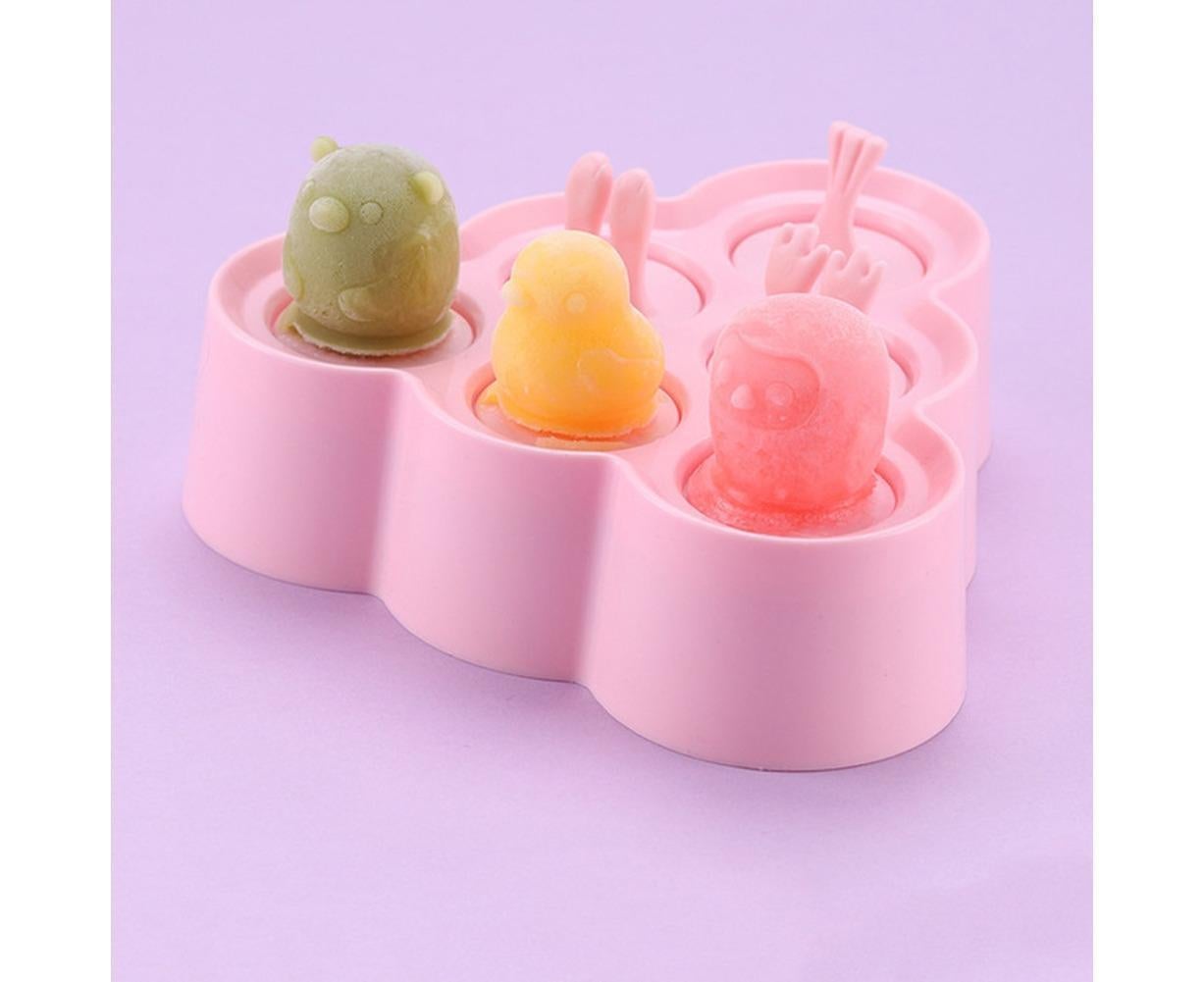 6 Grids Triangle/Rectangle Shape Silicone Kitchen DIY Ice Cream Maker Tray Mould-Green Rectangle - Image 6